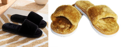 rexizone Women Slides(Grey, Brown , 6)