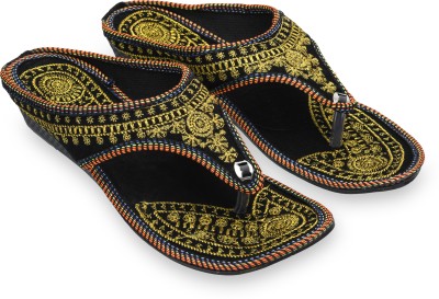 RA-Rock Women Slippers(Black , 8)