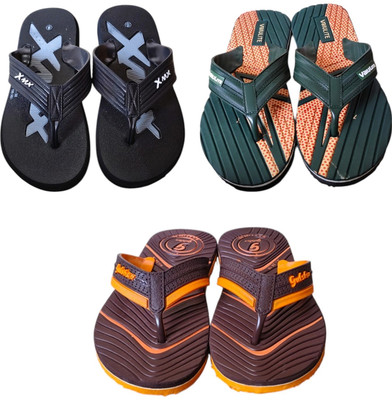 DEEPAKTRADERS Men Slippers(Black, Green, Brown , 8)