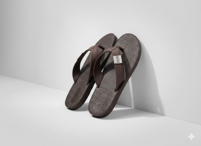 rewansh Men Slippers(Blue, Brown , 8)