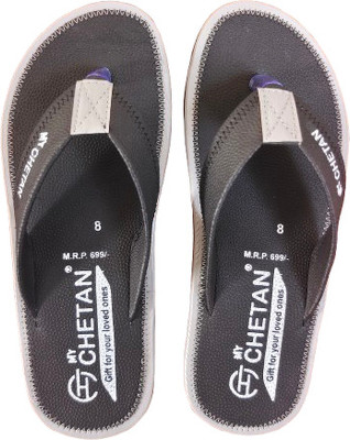 MyChetan Men Slippers(Black , 8)