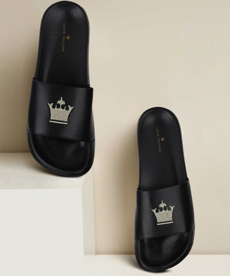 LOUIS PHILIPPE Men Slides(Black , 10)