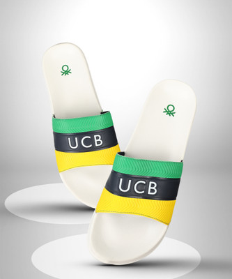 United Colors of Benetton Men Slides(Yellow , 10)