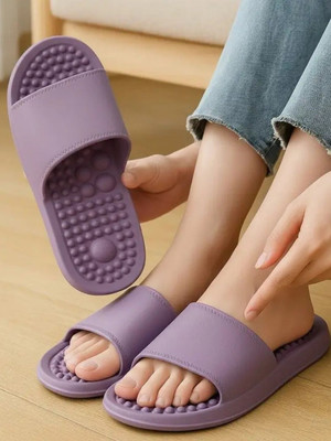 OZIA Women Slides(Purple , 5)