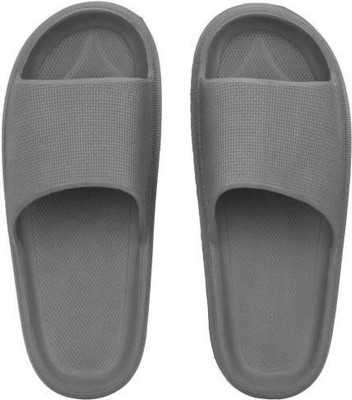 Fuliva Men Slides(Grey , 6)