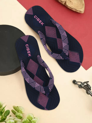 CIBEK Women Slippers(Navy , 5)