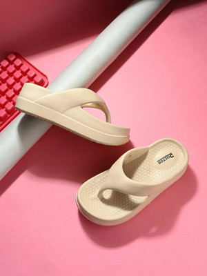 DOCTOR HEALTH Women Extra soft|Soft|Orthopedic|Comfortable|Ultra Soft|Women Slippers Flip Flop Flip Flops(Beige , 4)