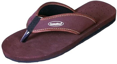 HAWALKER Women Flip Flops(Brown , 5)