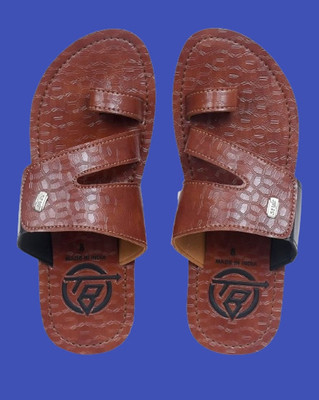 THE BABA Men Flip Flops(Brown , 6)