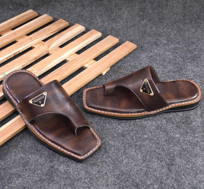 Real Bliss Men Eva Doctor chappa|Daily use Leather office Partywear NonSlip Lightweight Slippers(Brown , 7)