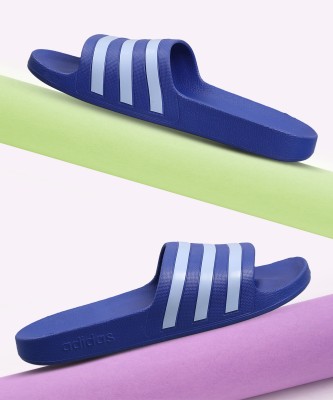 ADIDAS Men ADILETTE AQUA Slides(Blue , 9)