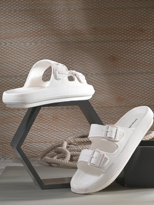 OFF LIMITS Men Slides(White , 7)