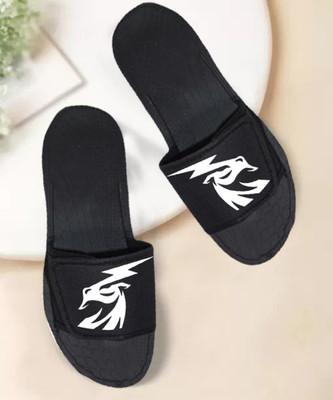 Kzaara Men Slides(Black , 10)