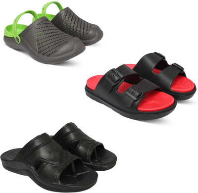 Acorn Men Slides(Green, Red, Black , 8)