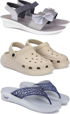 Pennen Women Slippers(Grey , 8)