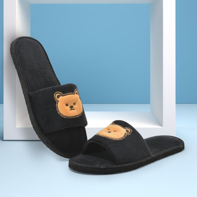 Y key Women Slides(Black , 8)