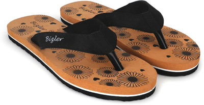 BIZLER Women Soft Ortho Slippers | Lightweight, Non-Slip & Stylish Daily Wear Flip Flops(Brown , 7)