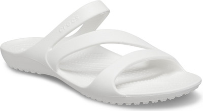 CROCS Women Slides(White , 8)