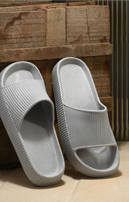 house of common Men Flip Flops(Grey , 8)