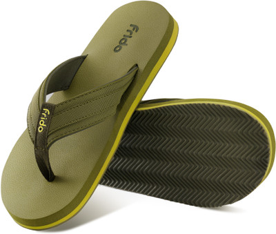 Frido Men Cloud Comfort Slippers Orthopedic Soft Chappal Olive Green (7 UK) Flip Flops(Olive , 7)