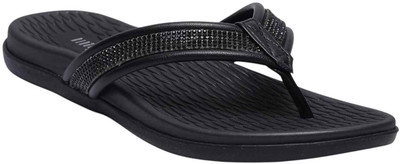 NINAA ROSSIE Women Slippers(Black , 5)