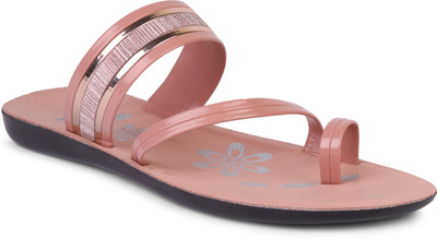 DRACKFOOT Women Flip Flops(Pink , 6)