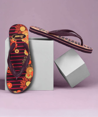 Paragon Women HWK3729L Women Hawaii Flip-flop Lightweight Waterproof Durable Slip On Slippers Slippers(Purple , 4)