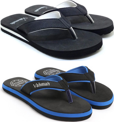 VAHMAH Women Slippers(Black, Blue , 7)
