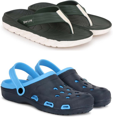 Kapani Fashion Men Slippers(Green, Blue , 7)