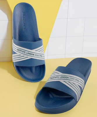 RED TAPE Men Slides(Navy , 7)
