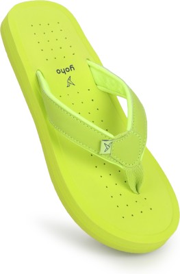 yoho Women ArchFlex Women ortho slippers with arch support |Soft Flip Flops(Green , 5)