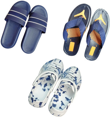 BLIBBERS Men Slippers(Blue, Blue, Multicolor , 8)