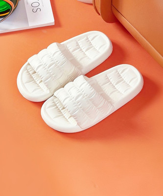 STIFRON Men Slides(White , 9)