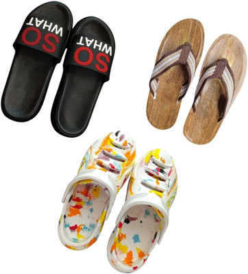 BLIBBERS Men Slippers(Black, Brown, Multicolor , 9)