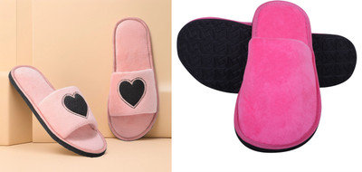 Y key Women Flip Flops(Pink, Pink , 6)