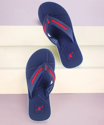 Sparx Men Slippers(Navy, Red , 9)