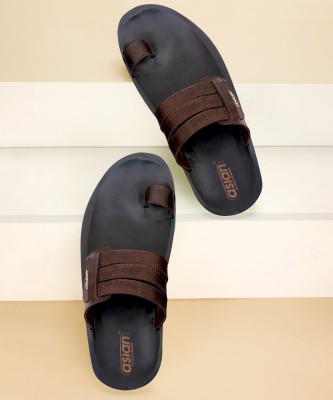 asian Men 3120 Thong sandals brown chappals for men | chappal for men | New fashion latest design casual slippers for boys stylish | Perfect flip flops for daily wear walking Slippers(Brown 10)