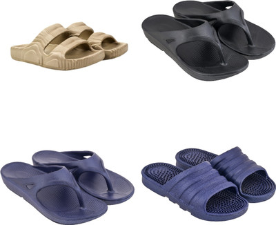 Feel alive Men Slippers(Multicolor , 7)
