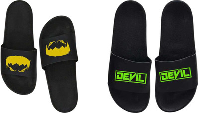 nvisan Men Slides(Green, Yellow , 7)