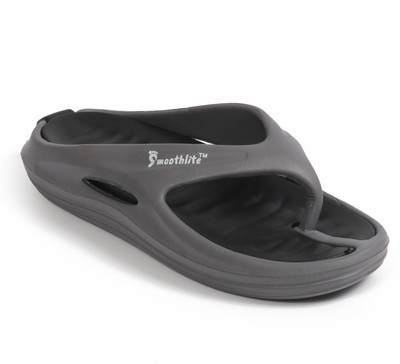 Smoothlite Men Slippers(Grey, Black , 10)