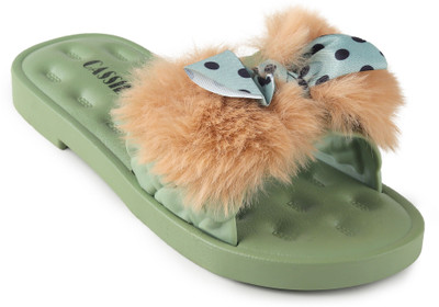 Cassiey Women Slides(Green , 5)
