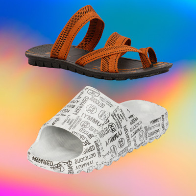 Orvax Men Slides(Brown , 6)