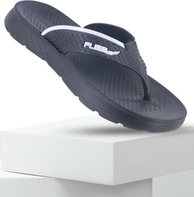 FLITE Men Slippers(Black, White , 6)