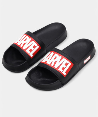 Marvel Street Men Slides(Black , 10)