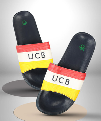 United Colors of Benetton Men Slides(Yellow , 6)