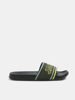 JACK & JONES Men Slides(Green , 11)