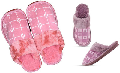 MAHI ENTERPRISESS Women Flip Flops(Pink, Purple , 3)