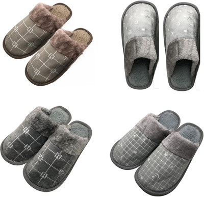 Mahi Enterprises Men Flip Flops(Beige, Grey, Grey, Grey , 6)