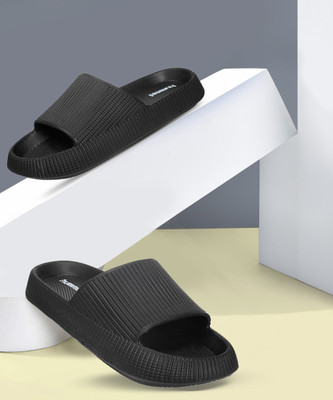 HUMMEL Men Slides(Black , 6)