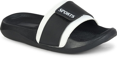 Shoe Mate Men Slides(Black , 8)